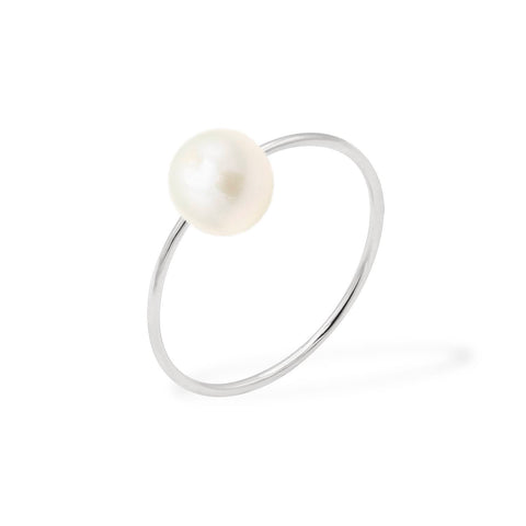 14K white gold Pearl ring