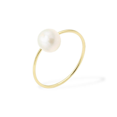 14K Yellow Gold Pearl Ring