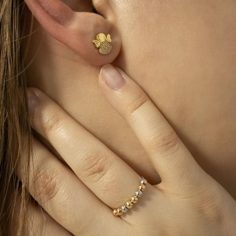 Girl's 18K yellow gold earrings