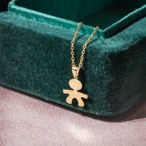 14K yellow gold Boy pendant