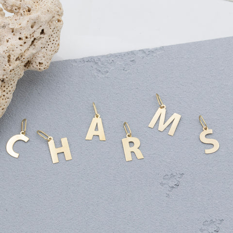 14K yellow gold Letter C pendant