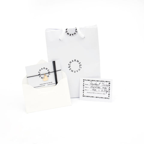 Pandant Contur de Inima aur roz 14K