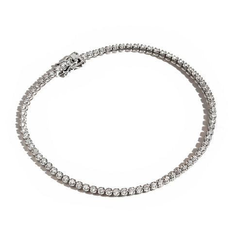 Bratara tennis cu diamante 3.04ct din aur alb 18K