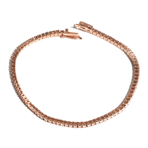 Tennis bracelet with 1.50ct black diamonds in 18K gold