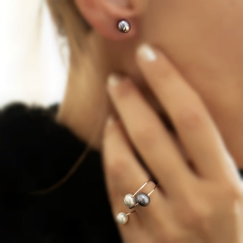 14K white gold Pearl ring