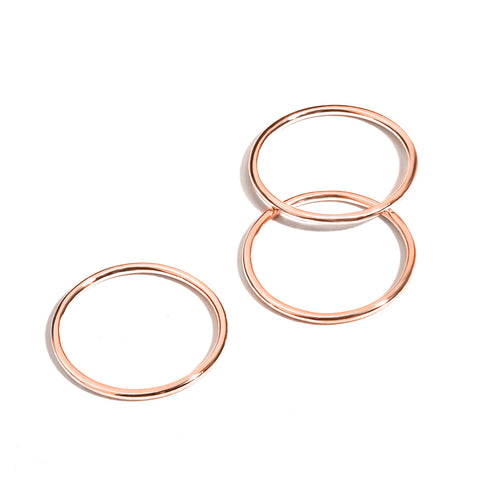 Inel Essential din aur roz 14K