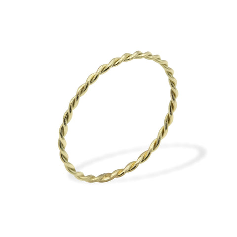 Inel Rasucit din aur galben de 14K