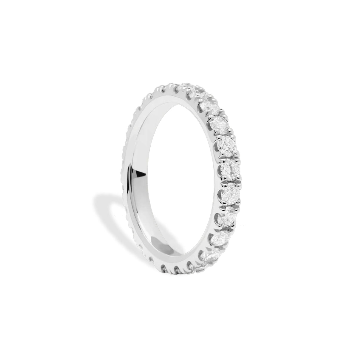 18K white gold engagement ring with morganite and diamonds 0.64ct