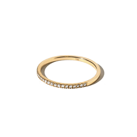 Bubbles ring with 14K white gold zirconia