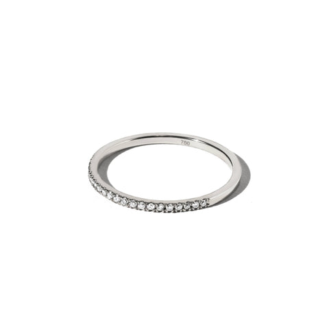Bubbles ring with 14K white gold zirconia