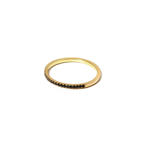 Bubbles ring with 14K white gold zirconia