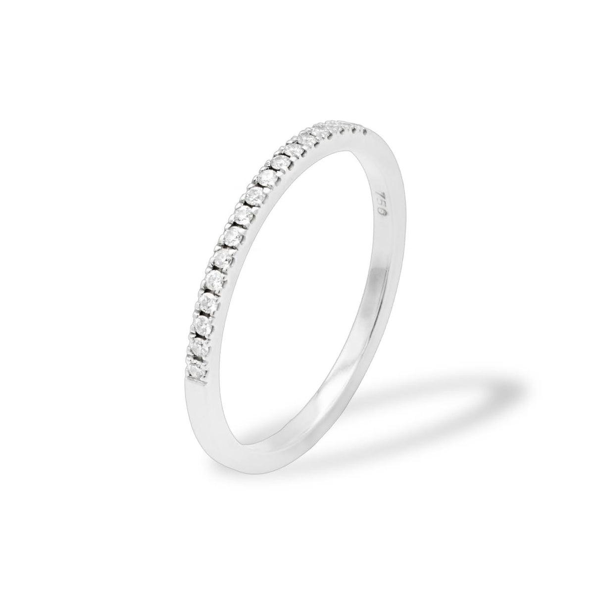Bubbles ring with 14K white gold zirconia
