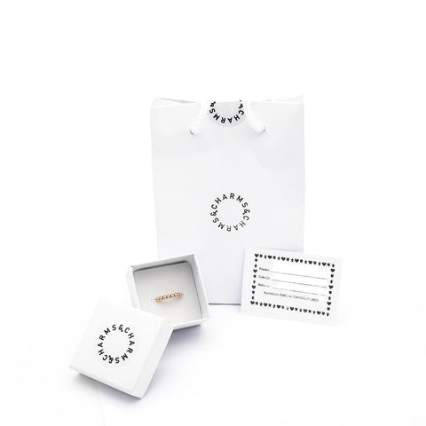 Inel Structurat Essential din aur galben 14K