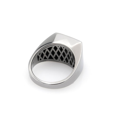 Bubbles ring with 14K white gold zirconia