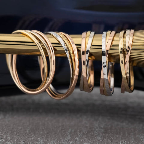 Maxi-Structured 14K yellow gold ring