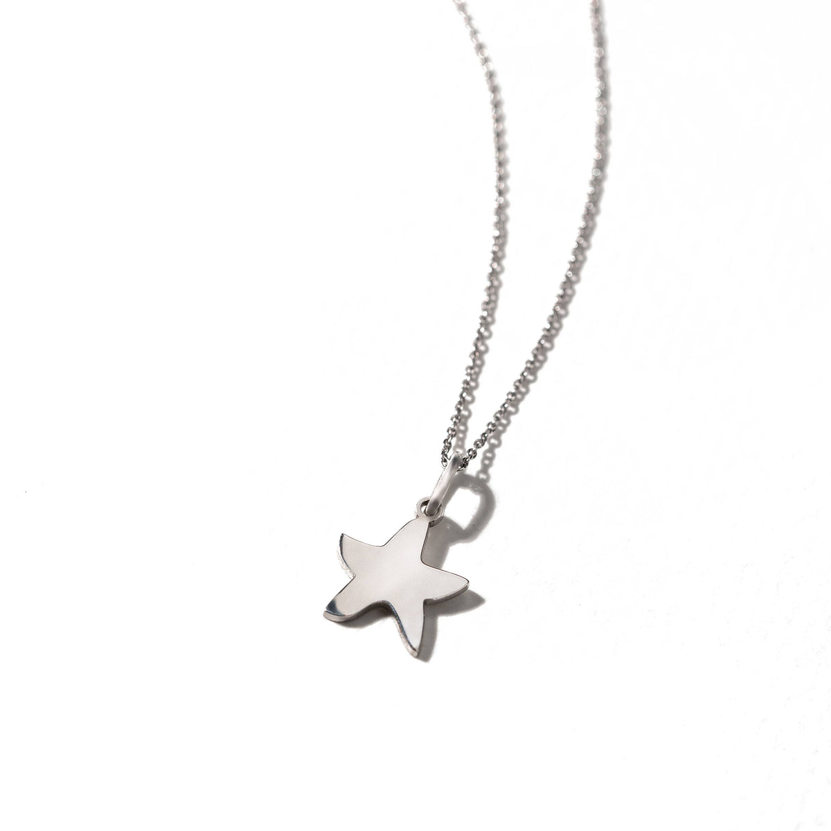 Pandant Stea Marina aur alb 18K