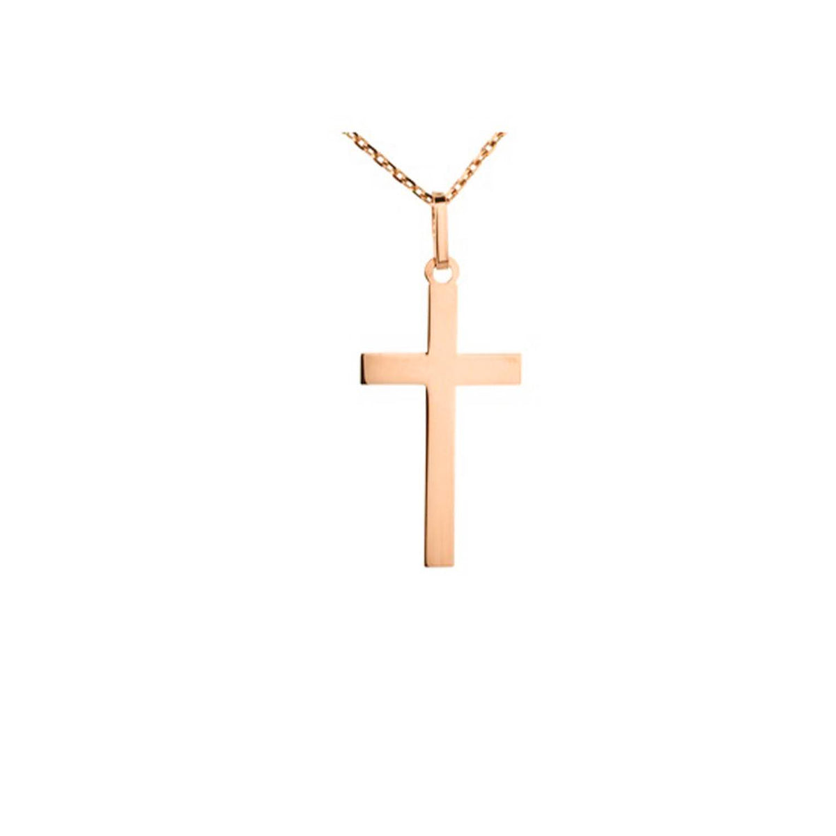 Cross pendant 14K rose gold