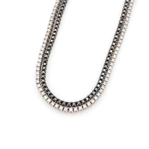Tennis necklace with diamonds 2.90ct in 18K gold