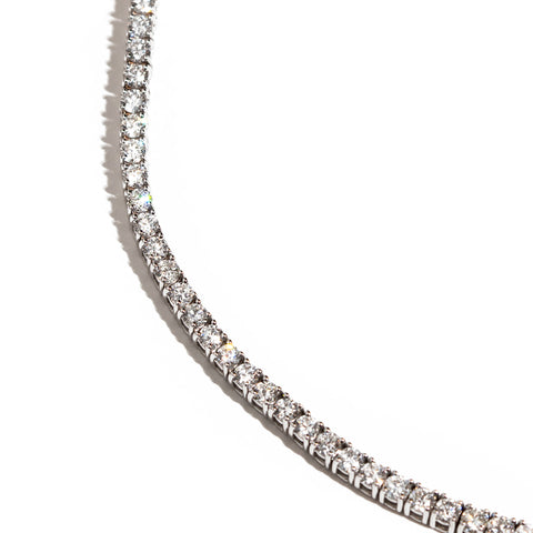 Colier Tennis cu diamante 2.90ct din aur alb de 18K