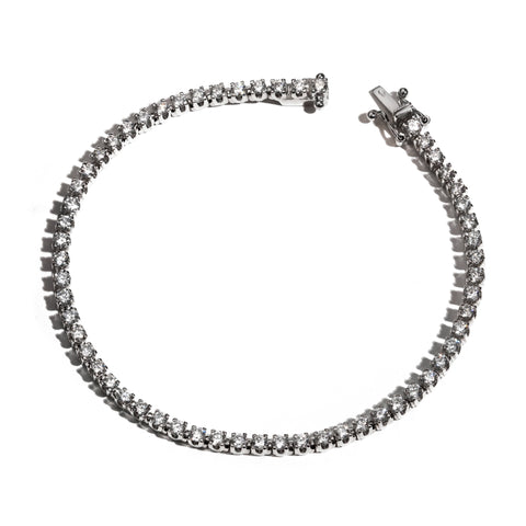 Bratara tennis cu diamante 3.05ct din aur alb 18K