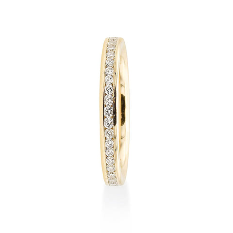 Inel Eternity cu diamante albe 0.66ct din aur galben de 18k