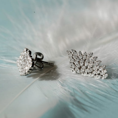 18k gold earrings with 0.26ct diamonds