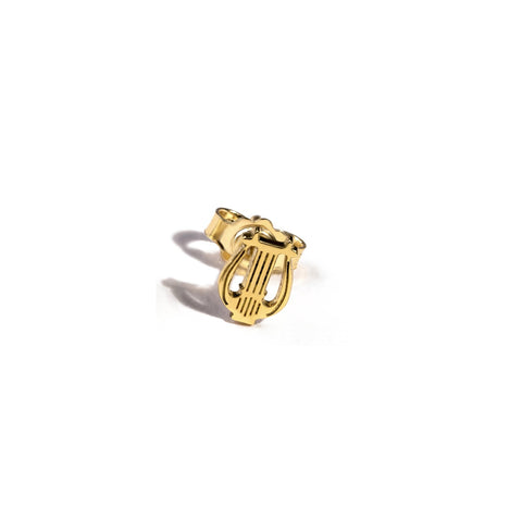 14K yellow gold Harpa earrings