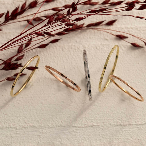 Inel Essential din aur roz 14K