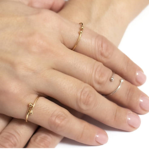 14K rose gold Dot ring
