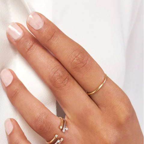 Inel Essential din aur roz 14K