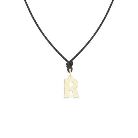 Pandant Litera R aur galben 14K colectia ALFABET