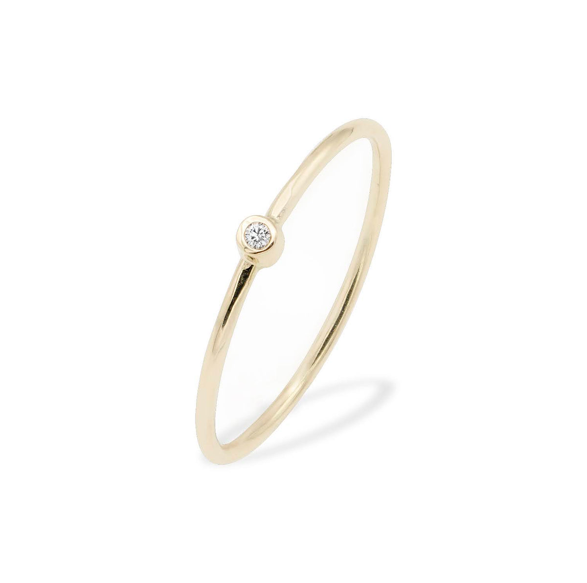Bubbles ring with 14K yellow gold zirconia
